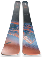 Nordica Santa Ana 87 Skis 2027 in Coral, Blue and Black with 87 mm waist and TSM Pulse Core construction.