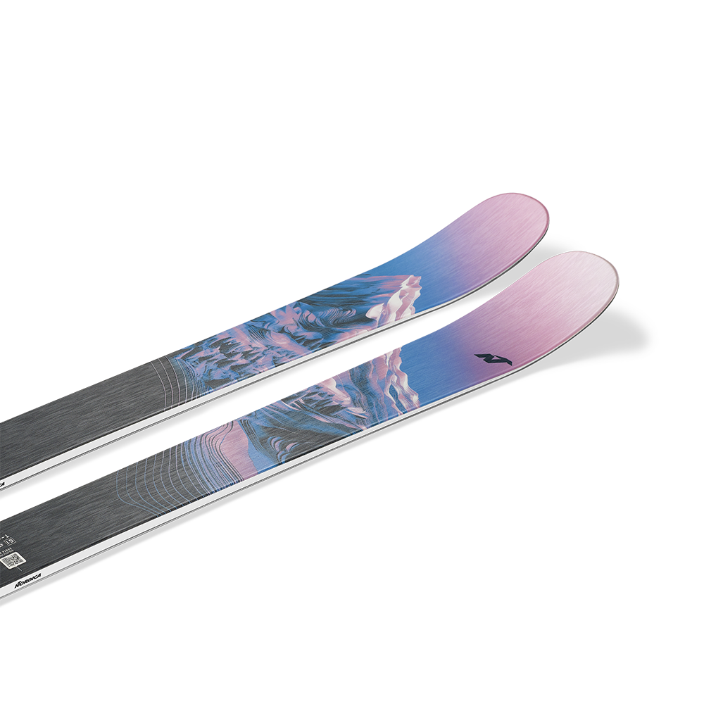 A pair of 2027 Nordica Santa Ana skis that are designed for all-mountain female skiers.