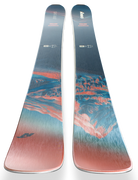 Nordica Santa Ana 97 Skis 2027 in Salmon, Turquoise and Navy with 97 mm waist and TSM Pulse Core construction.