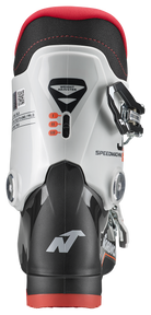 Nordica Speedmachine J2 Junior Ski Boots with two aluminum buckles, lightweight Triax shell and adjustable flex system.