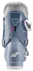 Nordica Speedmachine J2 Junior Ski Boots with two aluminum buckles, lightweight Triax shell and adjustable flex system.