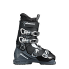 A black Nordica Sportmachine 65 W ski boot with sturdy, adjustable buckles and a plush lining, designed for both comfort and control on the slopes.