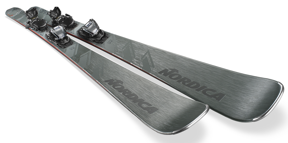 Nordica Steadfast 80 DC Skis 2027 in Grey Green and Anthracite with Marker TP2 Light 11 FDT bindings and Double Core construction.