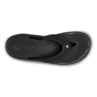 A black Olukai Women's Ohana flip-flop sandal on a white background