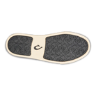 Black Olukai Women's Pehuea slip-on shoe that features a collapsible heel with a white sole on a white background