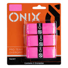 Onix Pickleball Paddle Overgrip featuring a soft tacky surface, moisture-absorbing construction, cushioned comfort, and enhanced paddle control.