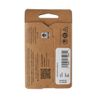 The back packaging of a Patagonia Field Repair Kit, featuring a weather-resistant 100% recycled nylon ripstop shell, organized interior pockets, heavy-duty needles, high-tenacity thread, and pressure-sensitive repair patches.