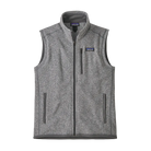A men's Stonewash Patagonia Better Sweater Vest that is made from recycled polyester and is breathable and stretchable.