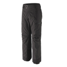 Front view of the Patagonia Men's Insulated Storm Shift Pants featuring a 2-layer GORE-TEX ePE fabric shell, 60g Thermogreen 100% recycled polyester insulation, an adjustable waist with dual-snap closure and belt loops, watertight zippered handwarmer and thigh pockets, mesh-lined thigh ventilation zips, articulated knees, inner ankle scuff guards, internal boot gaiters with gripper elastic, and an integrated RECCO reflector.