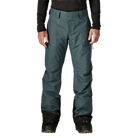 Front view of the Patagonia Men's Insulated Storm Shift Pants featuring a 2-layer GORE-TEX ePE fabric shell, 60g Thermogreen 100% recycled polyester insulation, an adjustable waist with dual-snap closure and belt loops, watertight zippered handwarmer and thigh pockets, mesh-lined thigh ventilation zips, articulated knees, inner ankle scuff guards, internal boot gaiters with gripper elastic, and an integrated RECCO reflector.