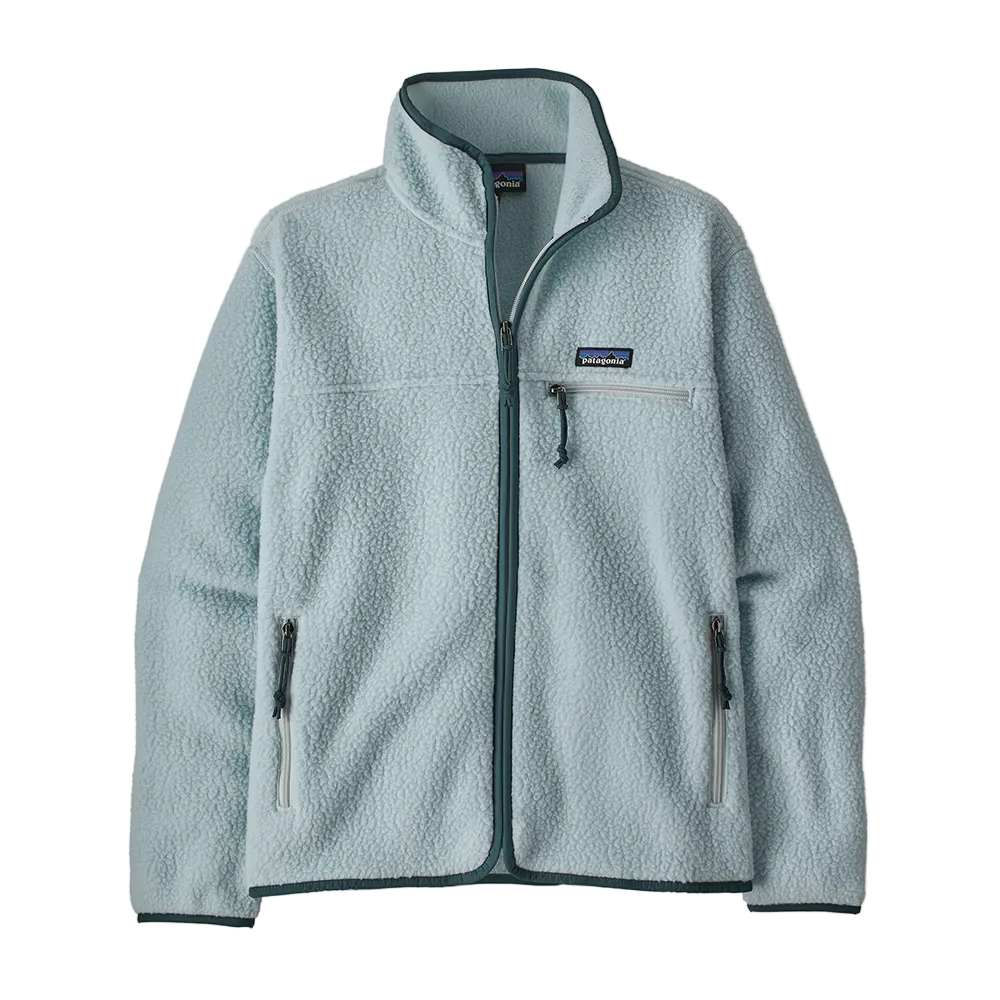 A women's Patagonia Retro Pile Jacket in Virtually Blue that is made from recycled polyester.