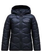 Peak Performance JR Helium Down Hooded Jacket featuring premium down insulation, insulated hood, water-repellent fabric, and a junior-specific fit for winter adventures.