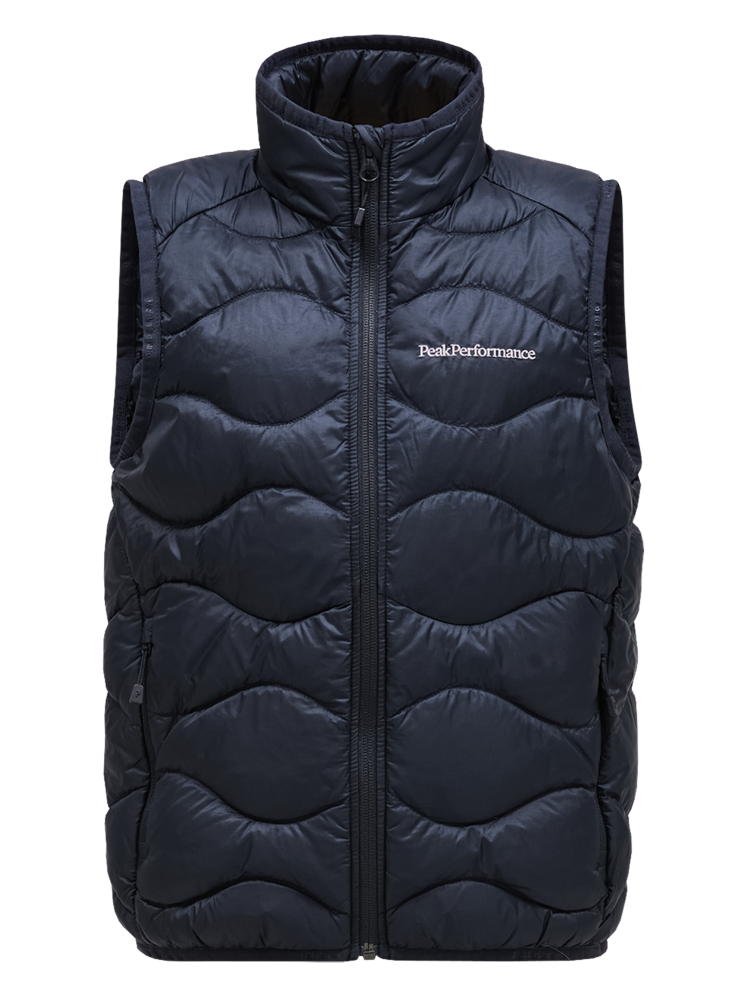 Peak Performance JR Helium Down Vest featuring premium down insulation, wind-resistant fabric, zippered pockets, and a junior-specific fit for winter adventures.