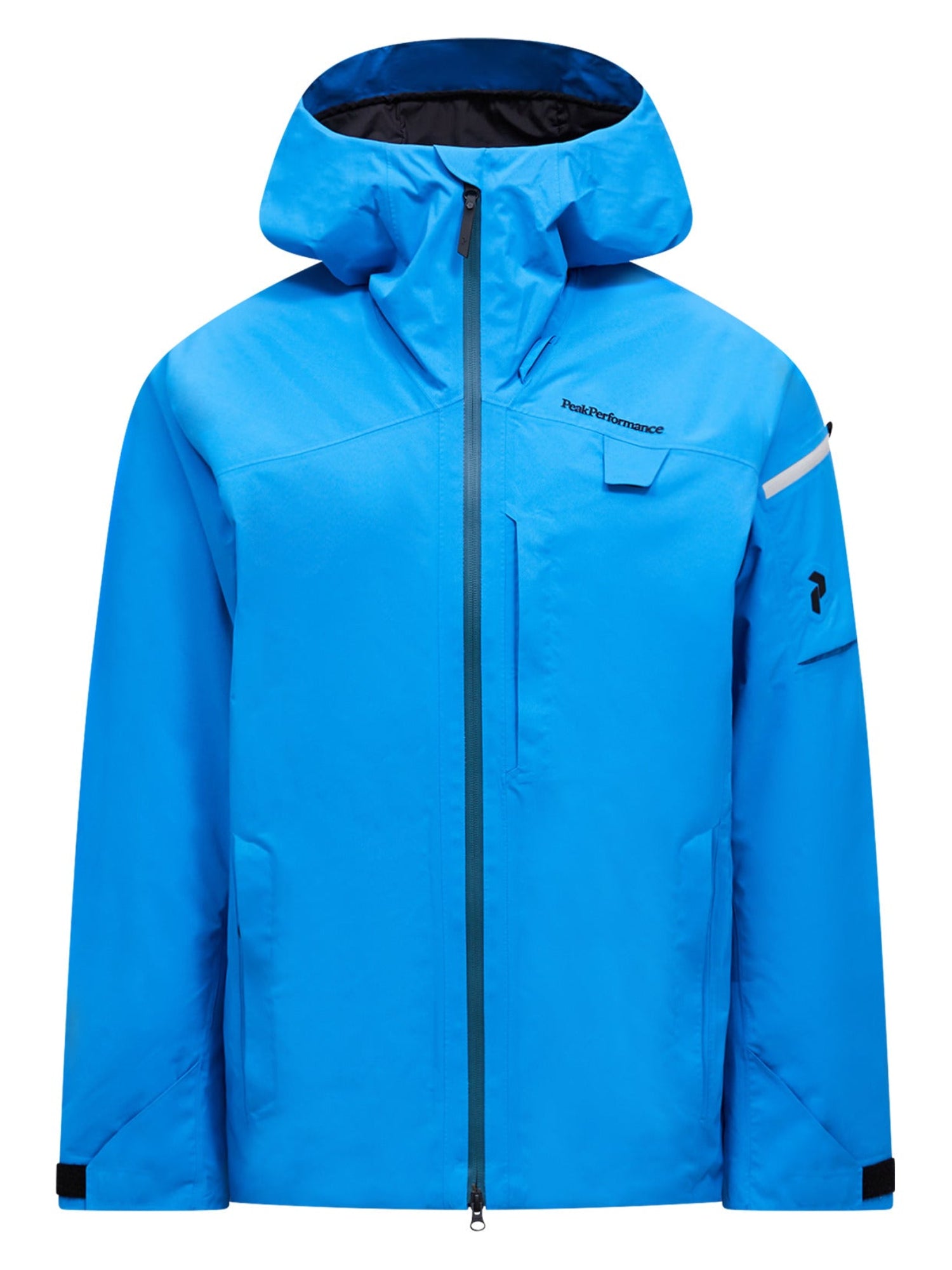 Peak Performance Men's Alpine GORE-TEX 3L Ski Jacket featuring waterproof GORE-TEX 3-layer construction, helmet-compatible hood, ventilation zips, and alpine-ready performance.