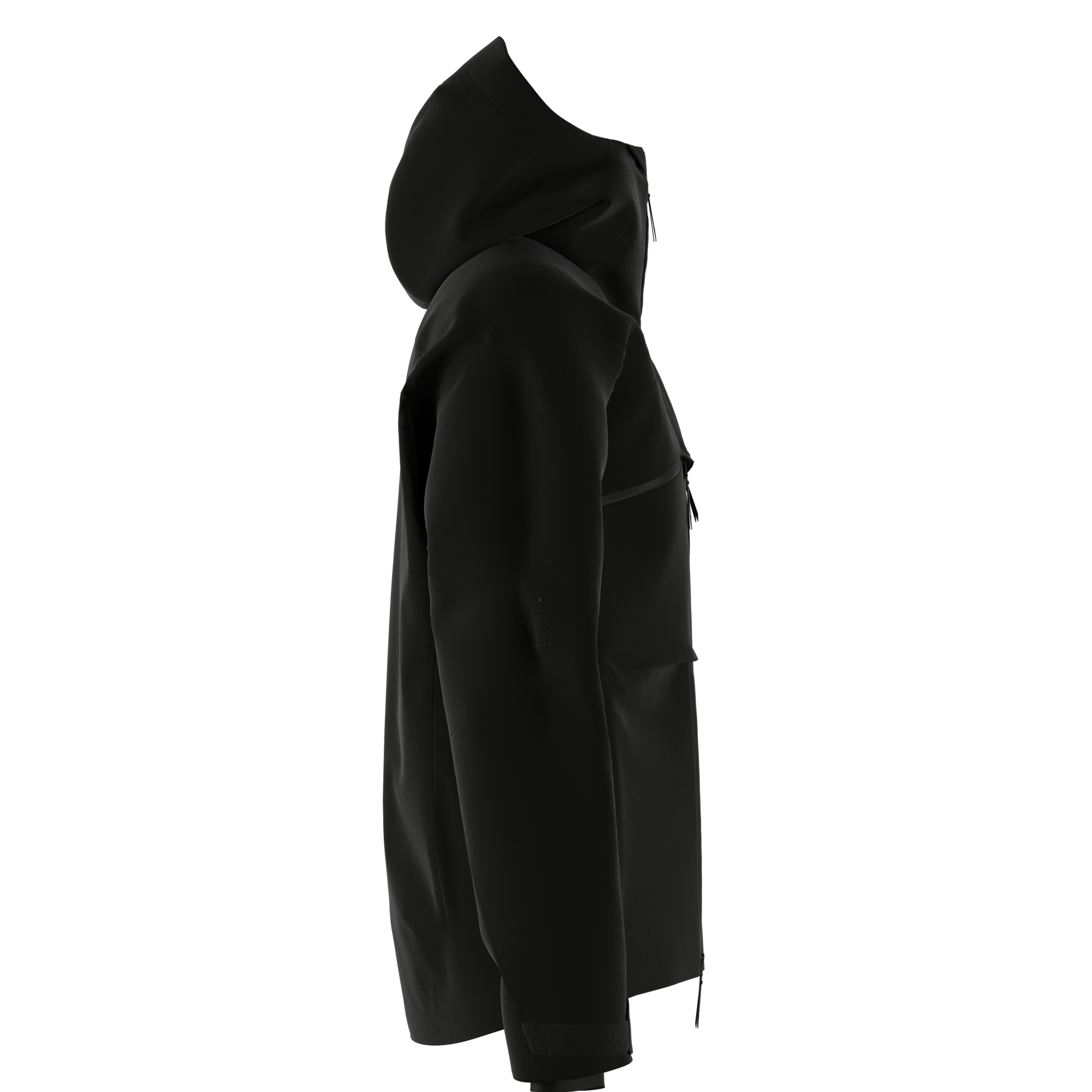 Peak Performance Men's Alpine GORE-TEX Shell Ski Jacket featuring waterproof GORE-TEX construction, helmet-compatible hood, powder skirt, and lightweight alpine performance.