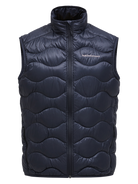 Peak Performance Men's Helium Down Vest featuring premium down insulation, wind-resistant fabric, zippered pockets, and a lightweight packable design.