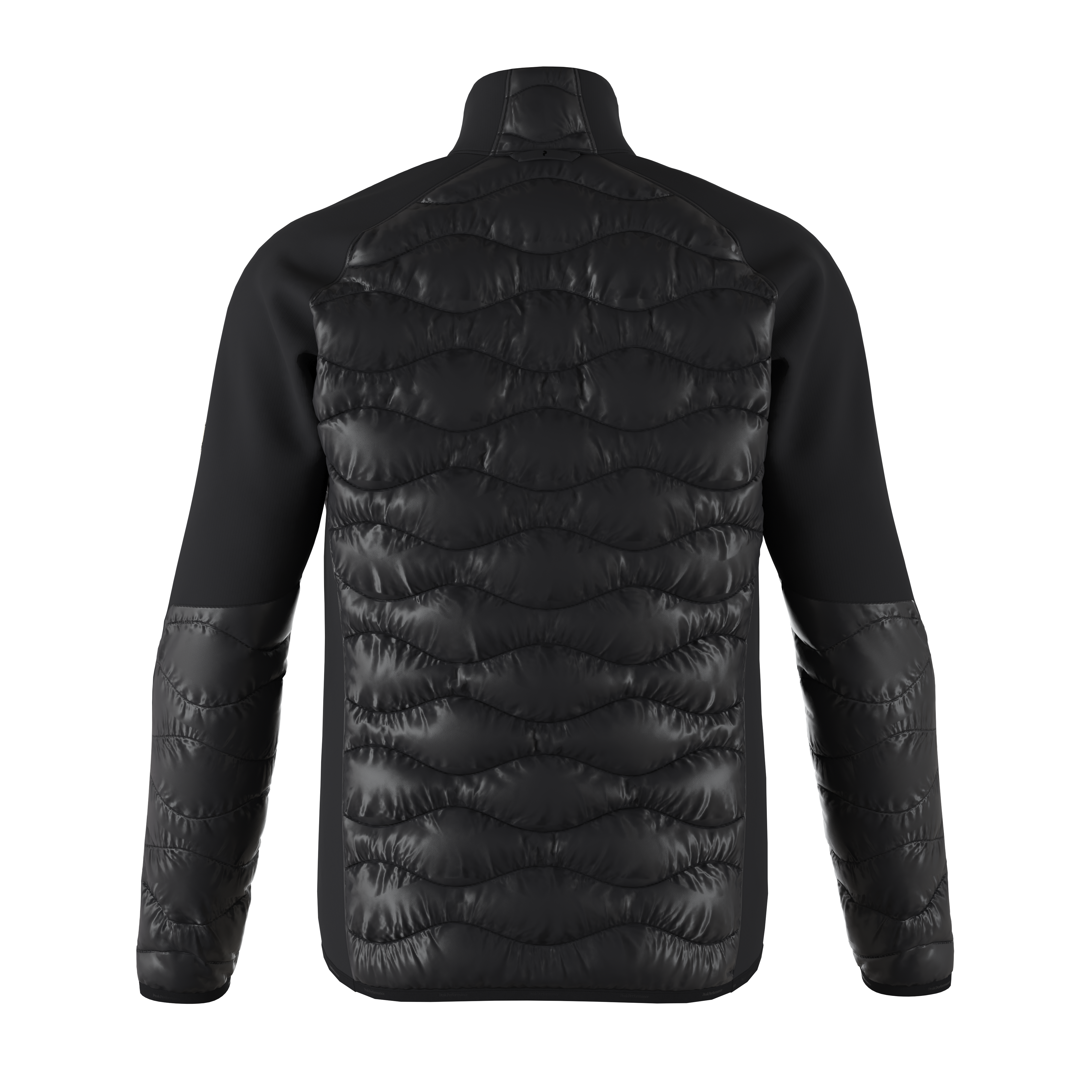Peak Performance Men's Helium Hybrid Down Jacket featuring premium down insulation, stretch panels, wind-resistant fabric, and lightweight alpine performance.
