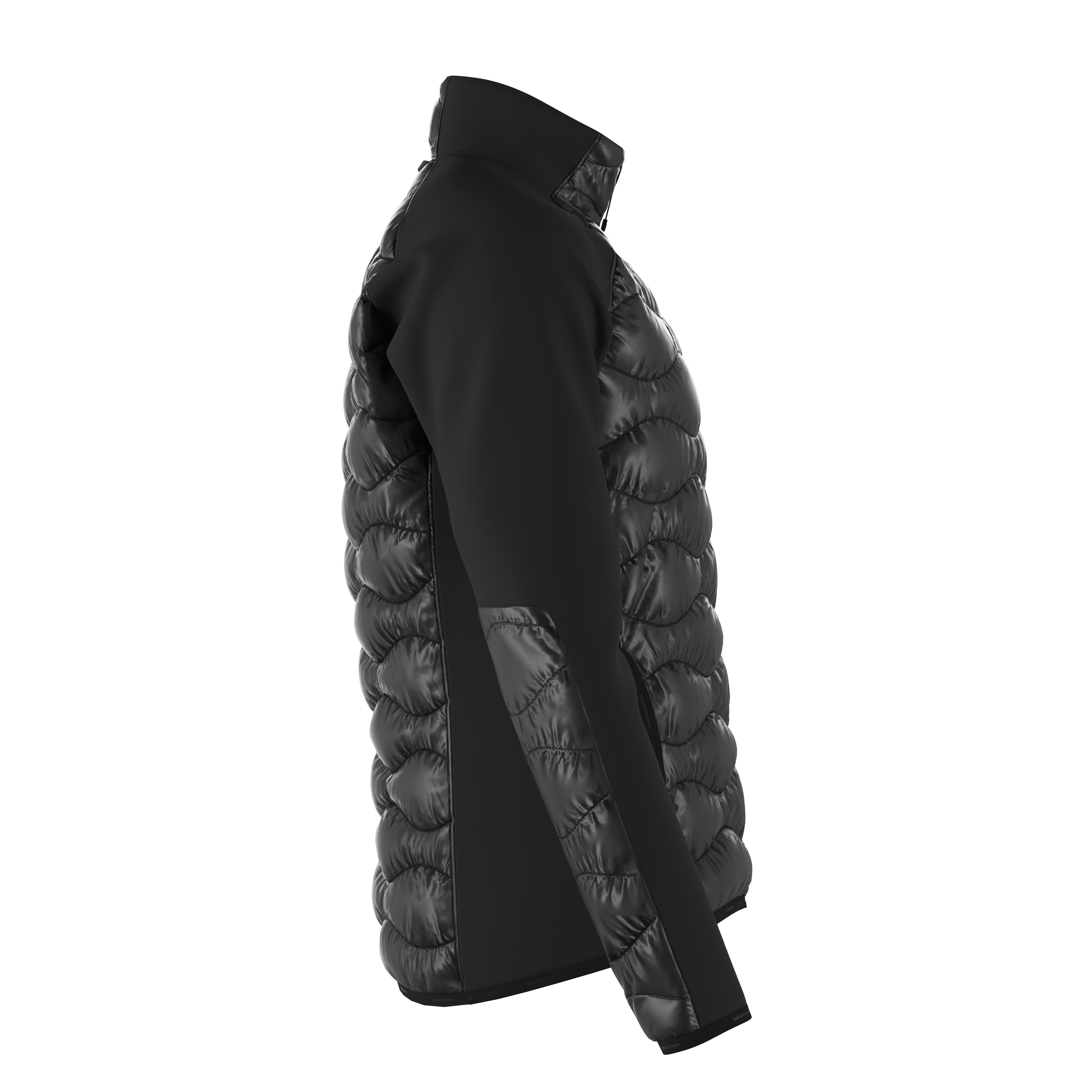 Peak Performance Men's Helium Hybrid Down Jacket featuring premium down insulation, stretch panels, wind-resistant fabric, and lightweight alpine performance.
