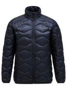 Peak Performance Men's Helium Jacket featuring lightweight synthetic insulation, wind-resistant fabric, zippered pockets, and an athletic fit for winter activities.