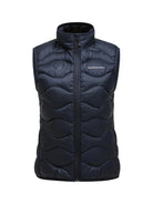 Peak Performance Women's Helium Down Vest featuring premium down insulation, wind-resistant fabric, zippered pockets, and a lightweight packable design.