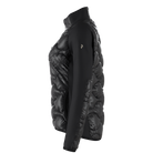 Peak Performance Women's Helium Hybrid Down Jacket featuring premium down insulation, stretch panels, wind-resistant fabric, and a women's-specific fit for alpine performance.