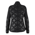 Peak Performance Women's Helium Hybrid Down Jacket featuring premium down insulation, stretch panels, wind-resistant fabric, and a women's-specific fit for alpine performance.