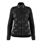 Peak Performance Women's Helium Hybrid Down Jacket featuring premium down insulation, stretch panels, wind-resistant fabric, and a women's-specific fit for alpine performance.