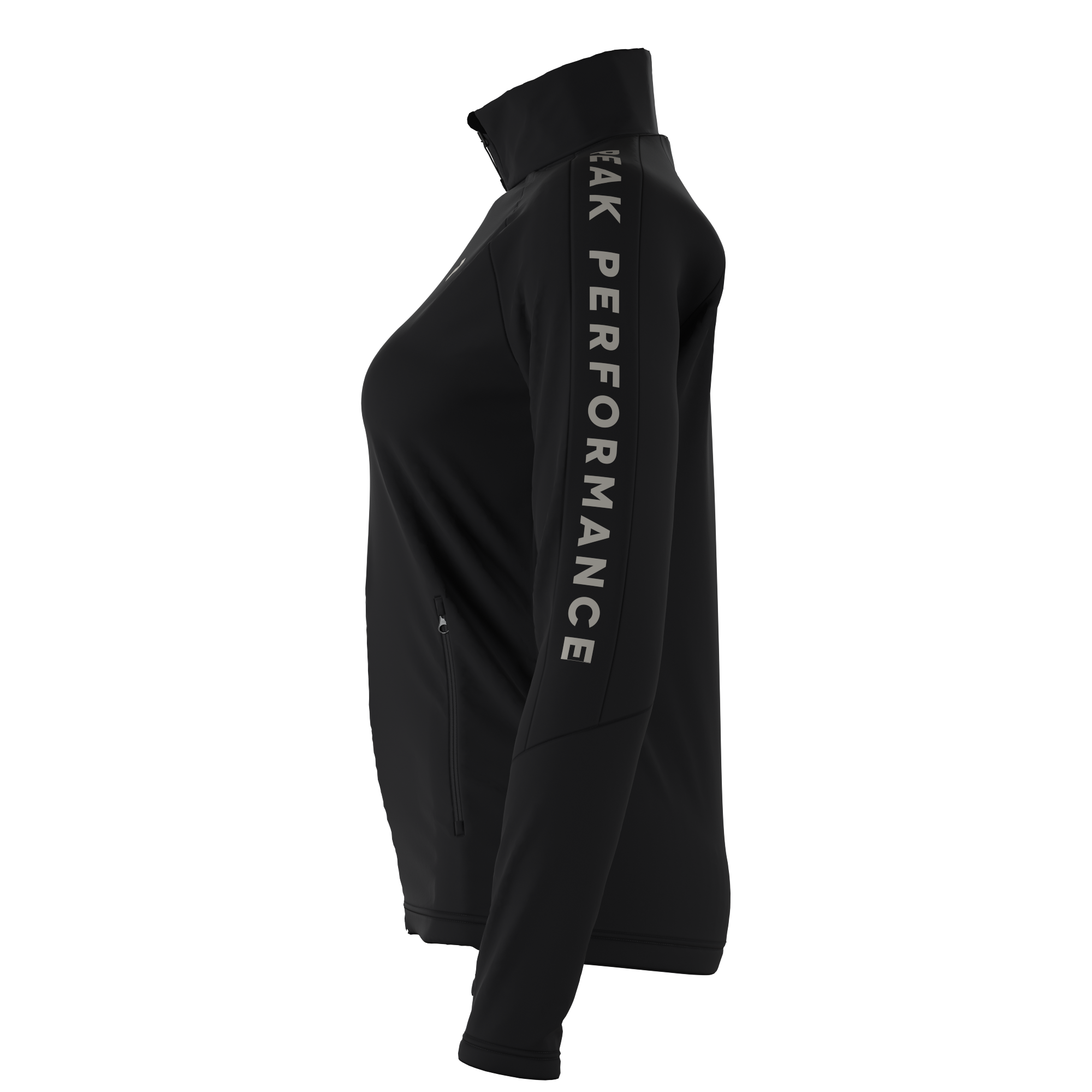 Peak Performance Women's Rider Zip Jacket featuring stretch performance fabric, brushed interior, full-zip design, zippered pockets, and a women's-specific fit.