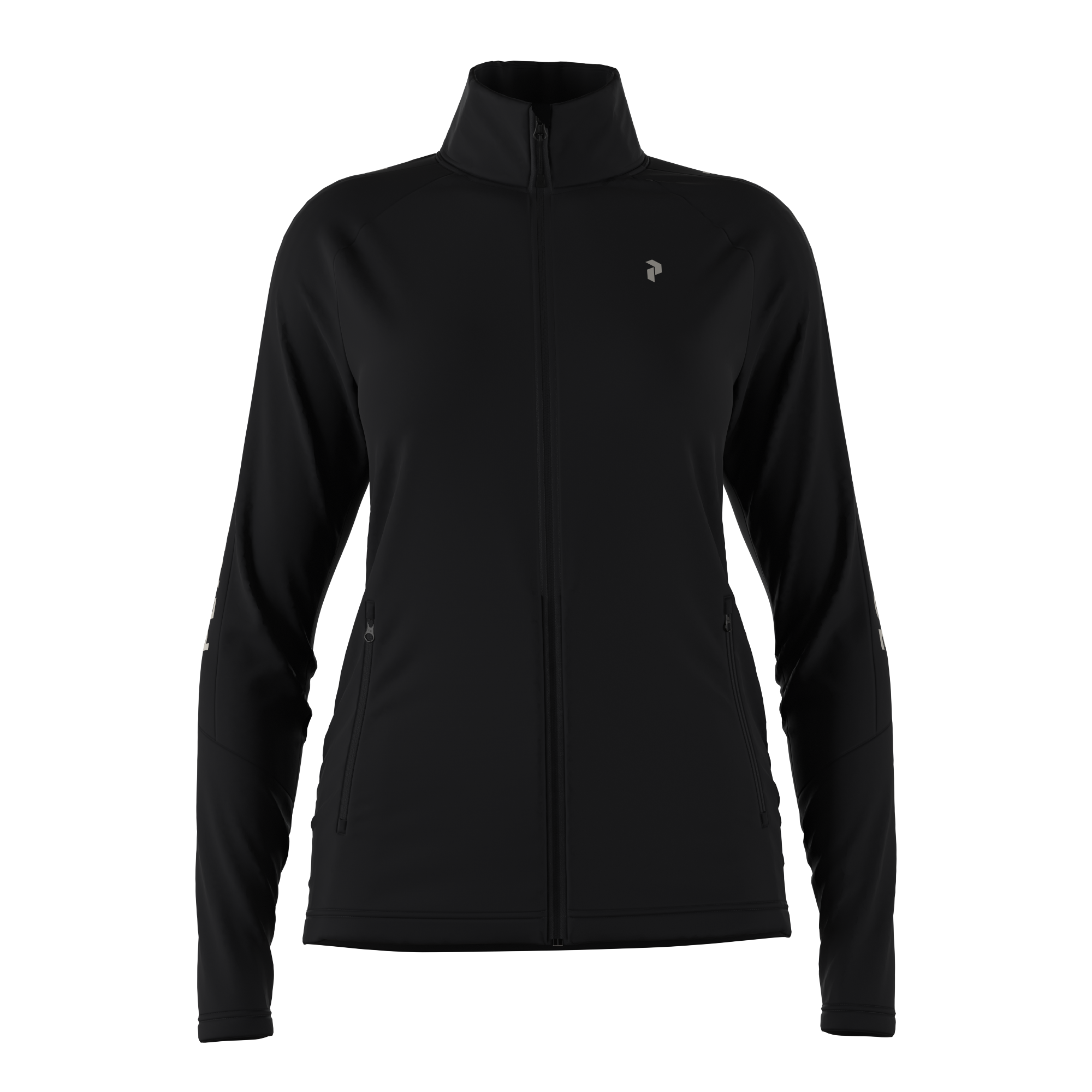Peak Performance Women's Rider Zip Jacket featuring stretch performance fabric, brushed interior, full-zip design, zippered pockets, and a women's-specific fit.