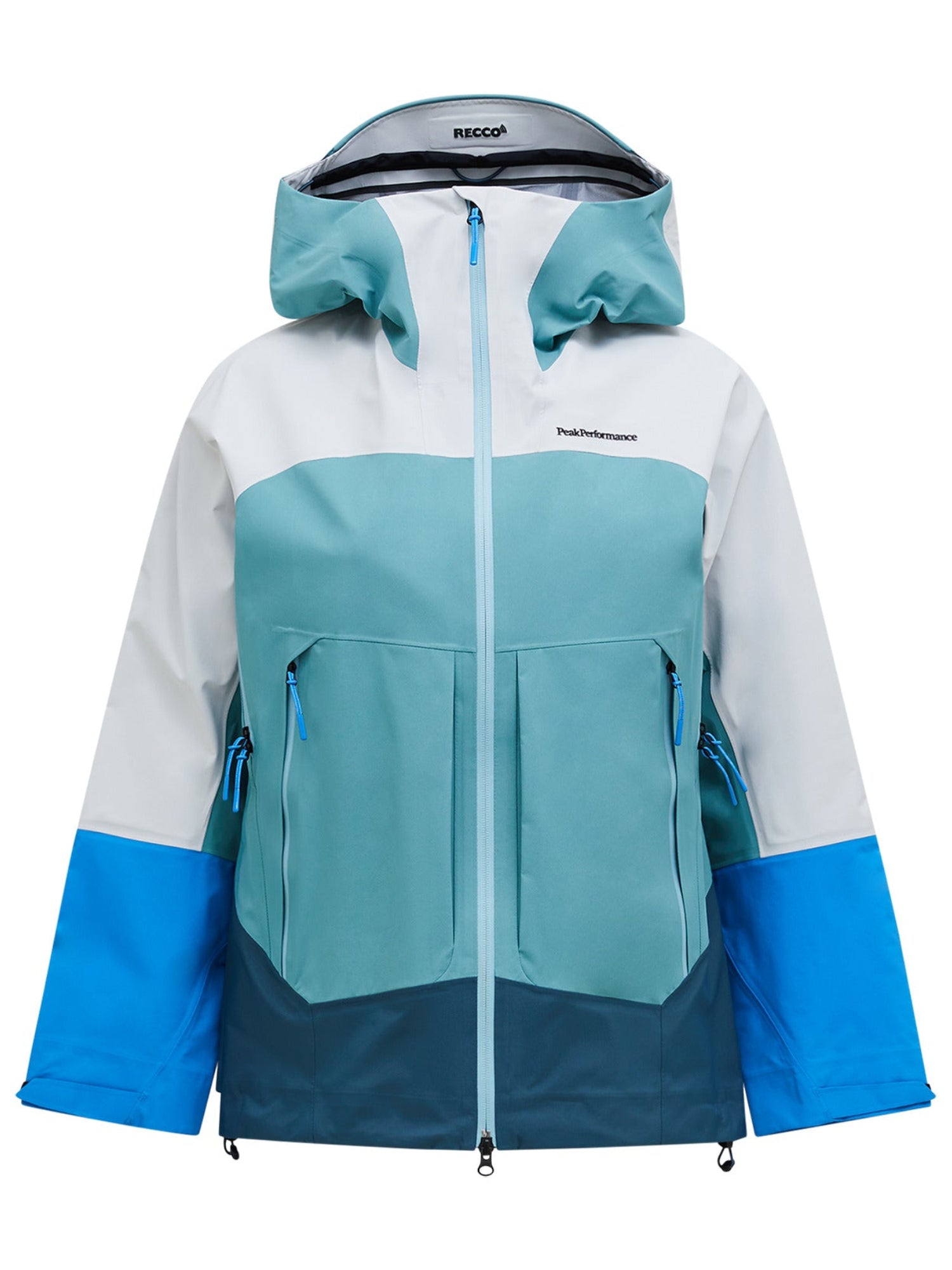 Peak Performance Women's Vislight GORE-TEX C-KNIT™ 3L Ski Jacket featuring waterproof 3-layer construction, helmet-compatible hood, and lightweight alpine performance.