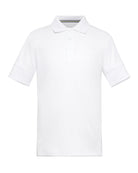  Fila Boys Player Core Polo, tennis clothing, boys' polo shirt, breathable polo, classic design polo, three-button placket, Fila logo, tennis apparel, young tennis players, tennis gear, Swiss Sports Haus, West Vancouver sports shop.