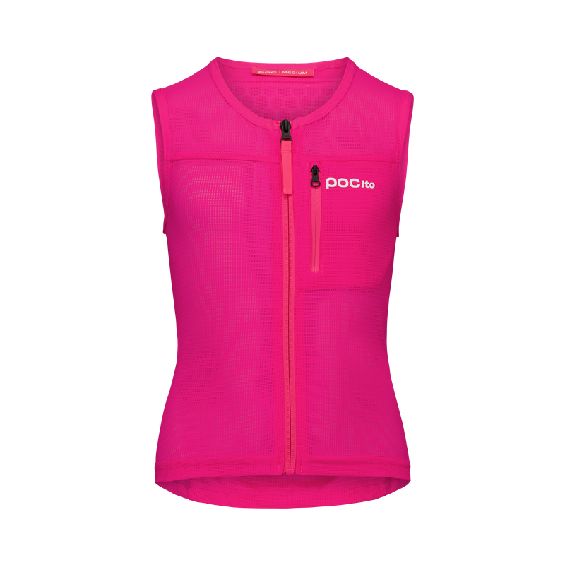 POC POCito VPD Air Vest featuring EN 1621-2 Level 1 VPD Air back protection, breathable mesh construction, adjustable waistband, and a junior-specific fit.