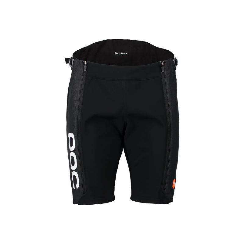 POC Race Shorts featuring lightweight insulation, full-length side zippers, weather-resistant construction, and an ergonomic race-specific fit.