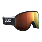 Black POC Retina goggles that feature an orange anti-fog lens.