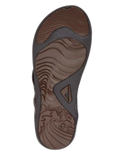 A black Reef Mens J-Bay III flip-flop sandal on a white background