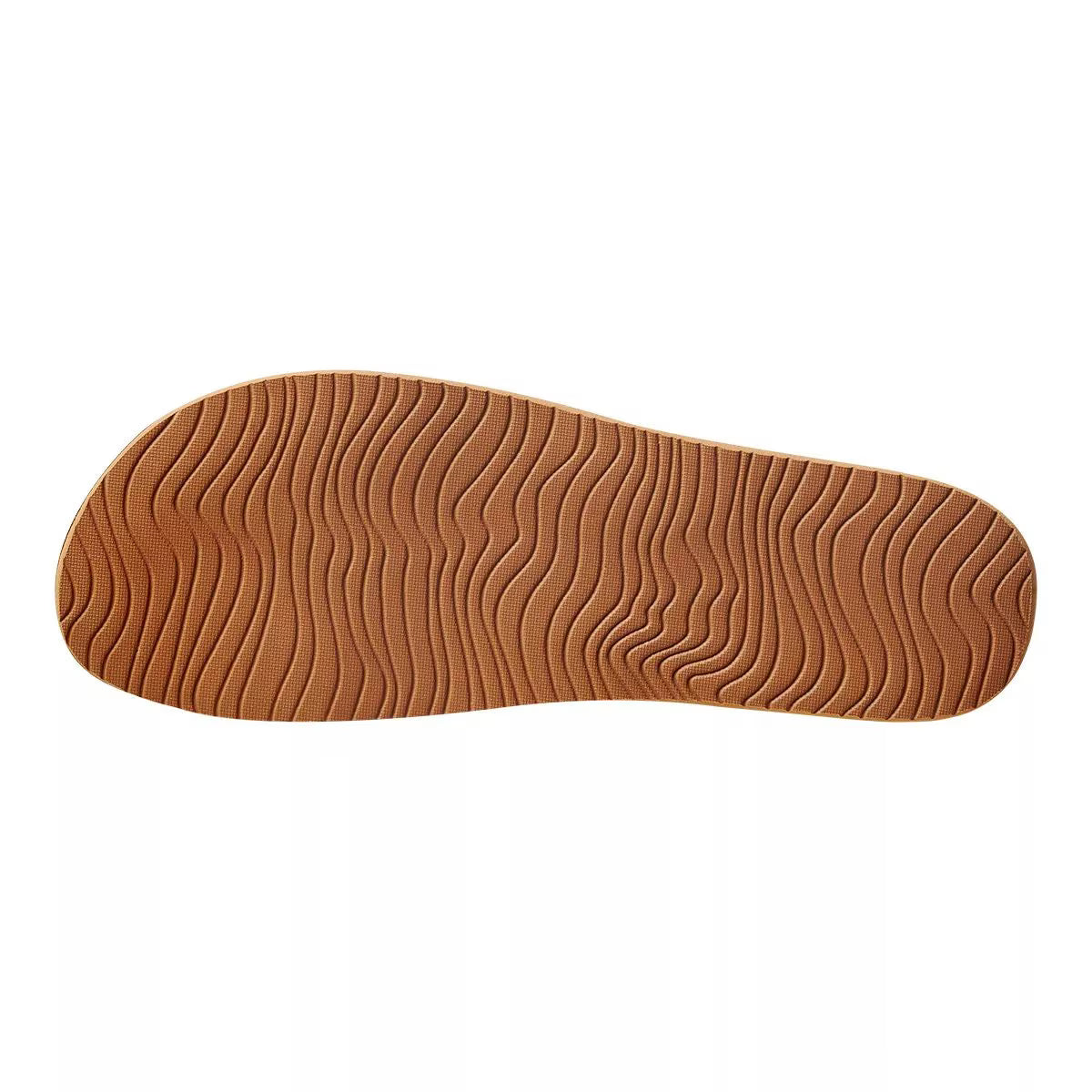 A Womens Reef Cushion Bounce Slim LE flip-flop sandal on a white background