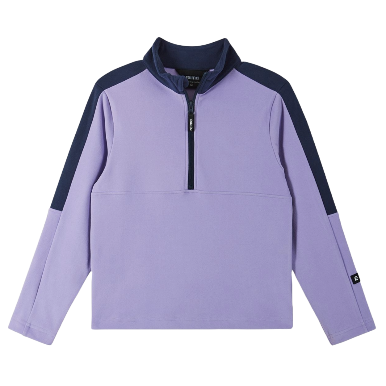 Reima JR Laduille Fleece Sweater featuring lightweight fleece, half-zip collar, breathable fabric, and a junior-specific fit for winter activities.