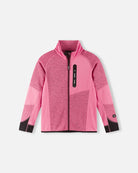 Reima JR Laskien Fleece Sweater featuring lightweight fleece, half-zip collar, breathable fabric, and a junior-specific fit for winter activities.