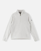 Reima JR Meriol T-Neck featuring stretch performance fabric, brushed interior, quarter-zip collar, and a junior-specific fit for winter activities.