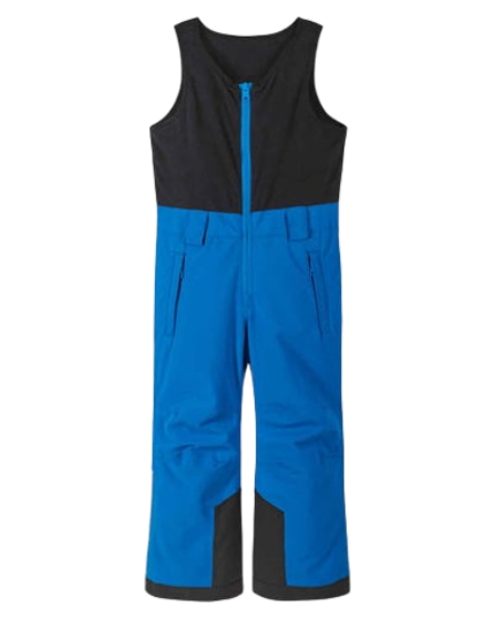 Reima JR Oryon Ski Pants featuring waterproof construction, lightweight insulation, reinforced knees and seat, snow gaiters, and a junior-specific fit for winter adventures.