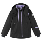 Reima JR Perille Ski Jacket featuring waterproof construction, lightweight insulation, adjustable hood, snow skirt, and a junior-specific fit for winter adventures.