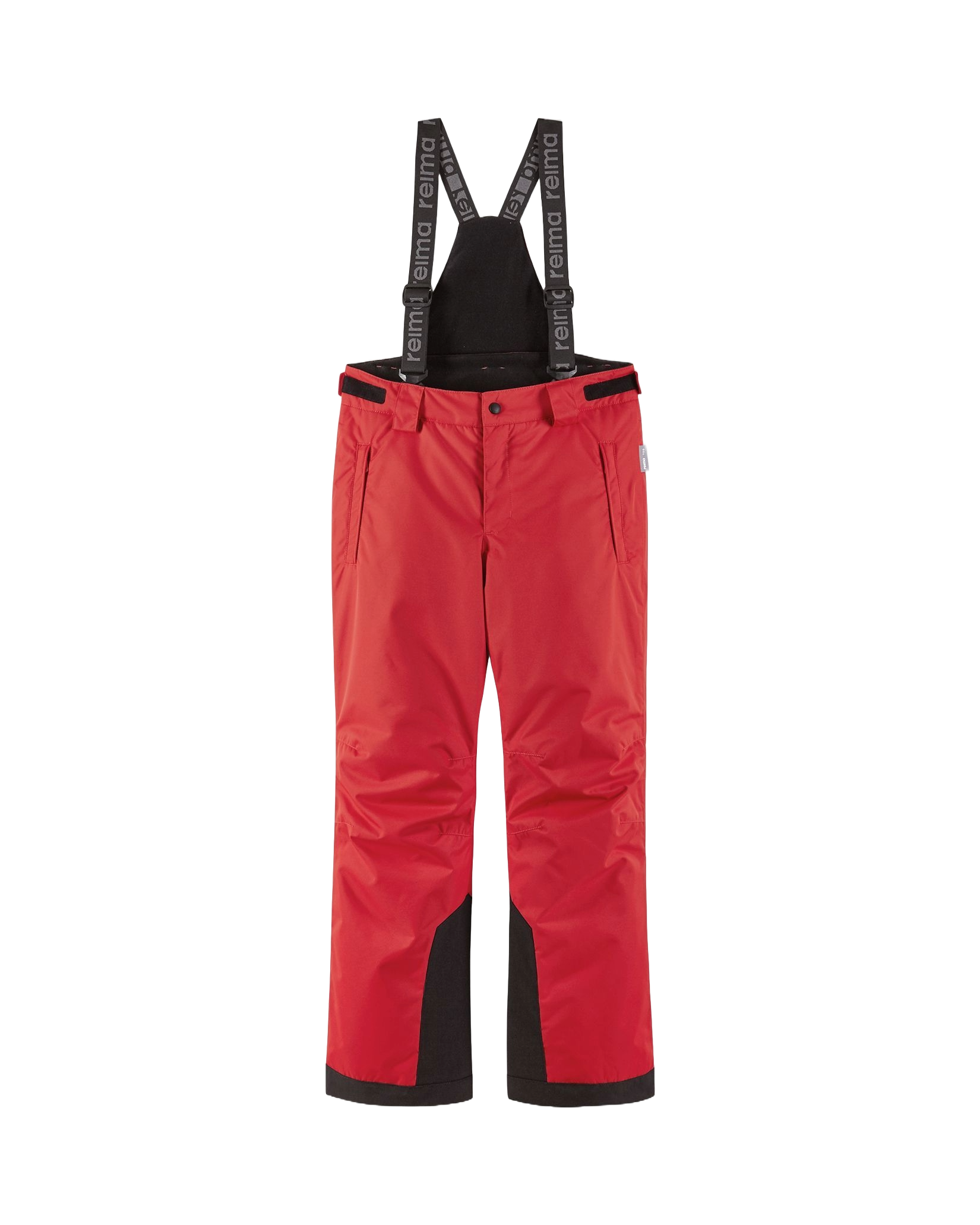 Reima JR Wingon Ski Pants featuring waterproof construction, lightweight insulation, reinforced knees and seat, snow gaiters, and a junior-specific fit for winter adventures.