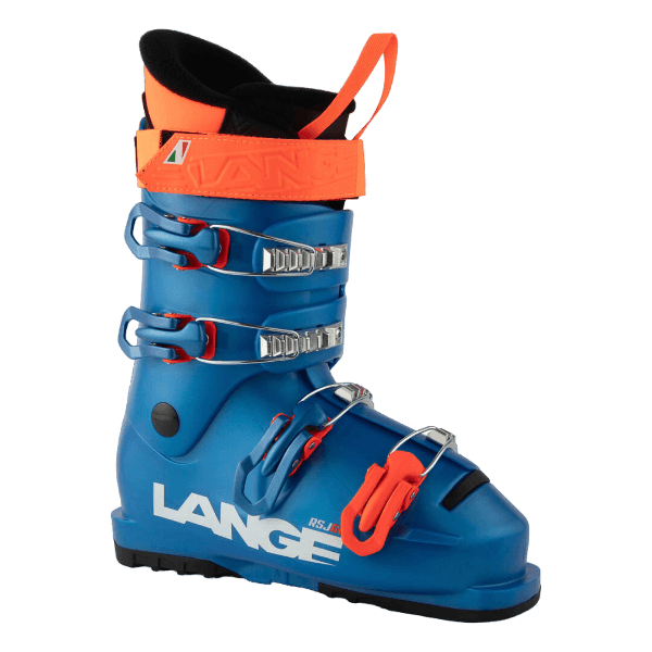 Lange RSJ 60 ski boots, junior ski boots, youth ski boots, comfortable ski boots, beginner ski boots, lightweight ski boots, adjustable ski boots, skiing gear, winter sports gear, ski shop, Lange ski boots, RSJ series, Swiss Sports Haus, West Vancouver ski shop.