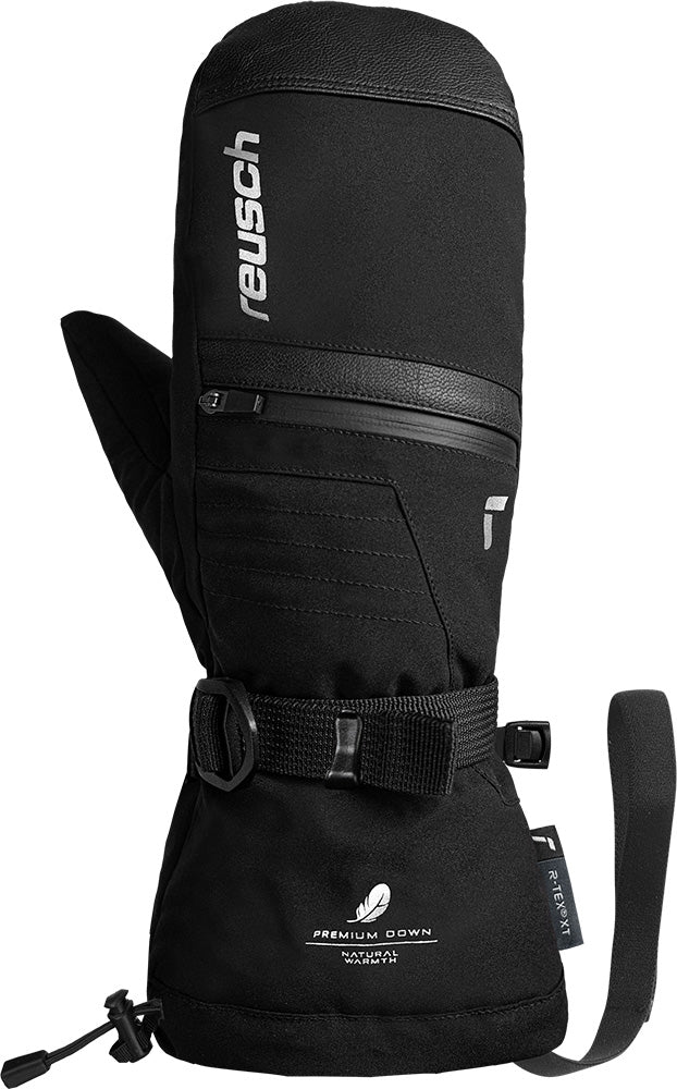 Reusch Lando R-TEX XT alpine ski mitten with Real Down insulation, waterproof membrane and integrated Heating Pocket.