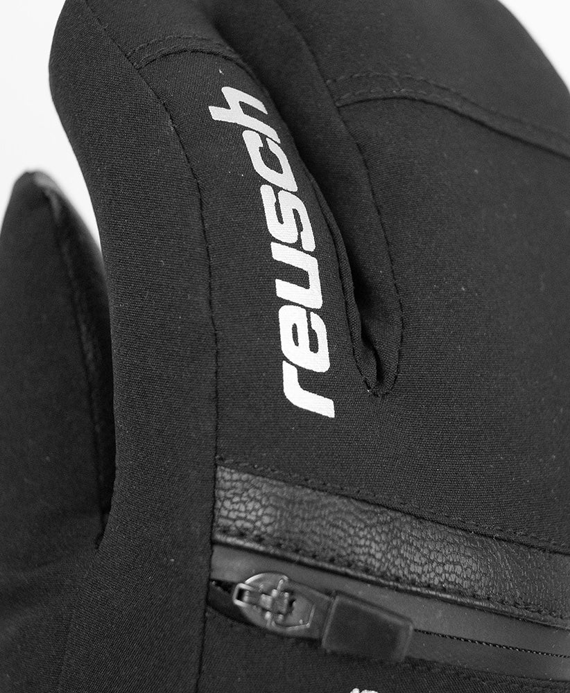 Reusch JR Lando R-TEX XT Lobster in Black/Silver with Real Down insulation, waterproof membrane and Heating Pocket.