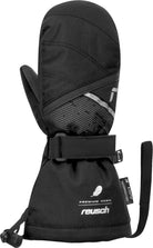 Reusch Kids Kaden Down R-TEX XT Mitten, a warm waterproof children's ski mitten with down insulation for cold winter conditions.