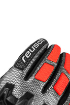 Reusch Worldcup Warrior R-TEX XT alpine race glove with composite knuckle protection, finger padding and digital goatskin palm.