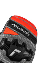 Reusch Worldcup Warrior R-TEX XT alpine race glove with composite knuckle protection, finger padding and digital goatskin palm.
