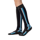 Anatomical L/R-specific Rohner Ski Power Socks featuring full terry plush cushioning, piqué weave air channels, bioceramic yarn blend, and hand-linked seamless toe construction.