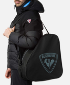 Rossignol Basic Boot Bag featuring a zippered ski boot compartment, durable construction, carrying handle, and Rossignol logo detailing.